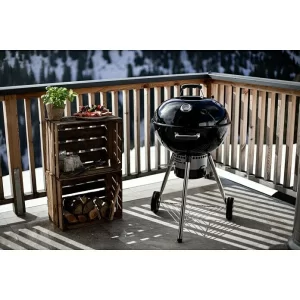 BAUHAUS Kingstone Kugelgrill Bullet 57 Schwarz, Hauptgrillfläche: Ø 57 Cm 16